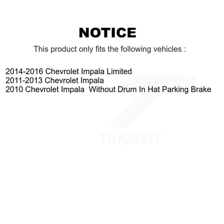 Front Rear Ceramic Disc Brake Pads Kit For Chevrolet Impala Limited KNF-100527