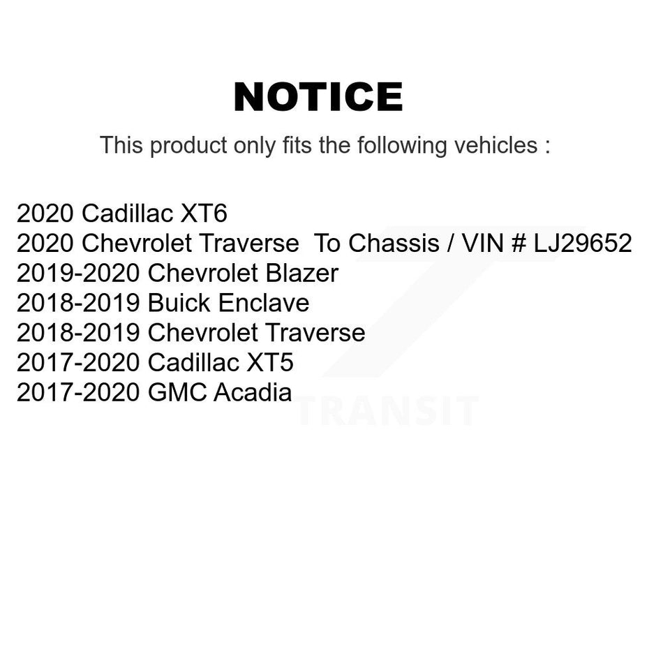 Front Rear Ceramic Disc Brake Pads Kit For Chevrolet Cadillac XT5 Traverse GMC Acadia XT6 KNF-100538