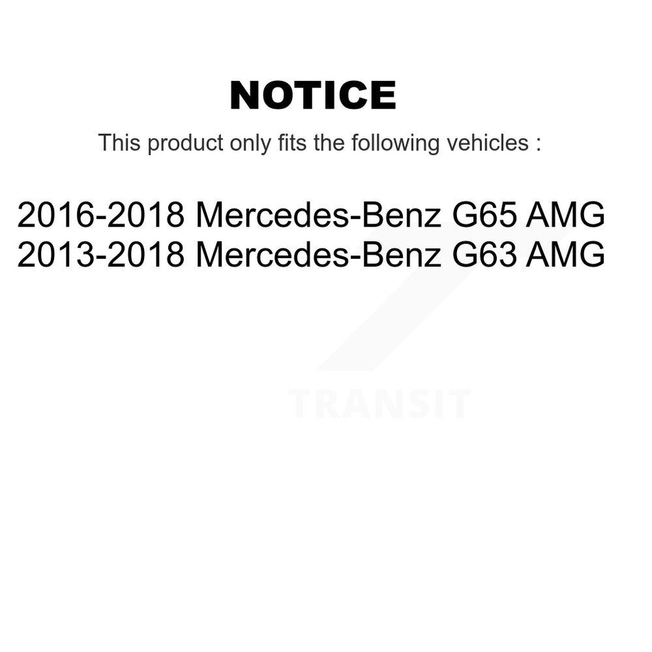 AmeriBRAKES Front Rear Semi-Metallic Disc Brake Pads Kit For Mercedes-Benz G63 AMG G65 KNF-100543