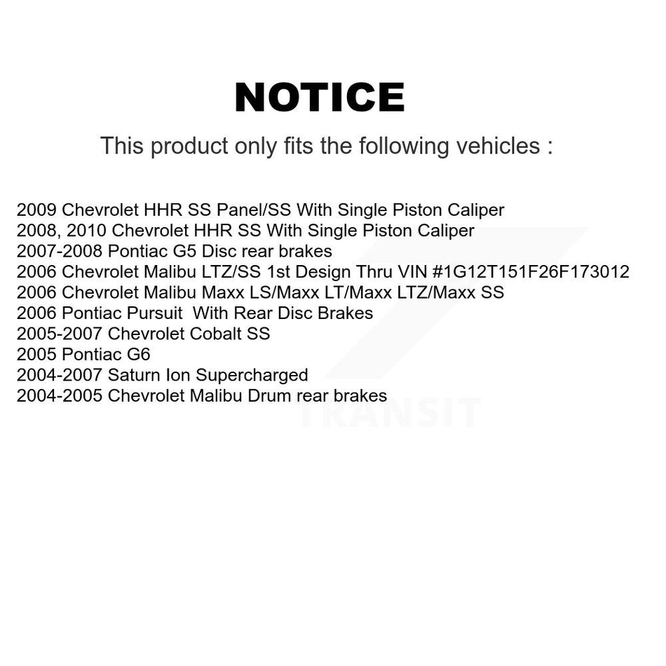 AmeriBRAKES Front Rear Ceramic Disc Brake Pads Kit For Chevrolet Cobalt Malibu Saturn Ion HHR Pontiac G6 Pursuit KNF-100552