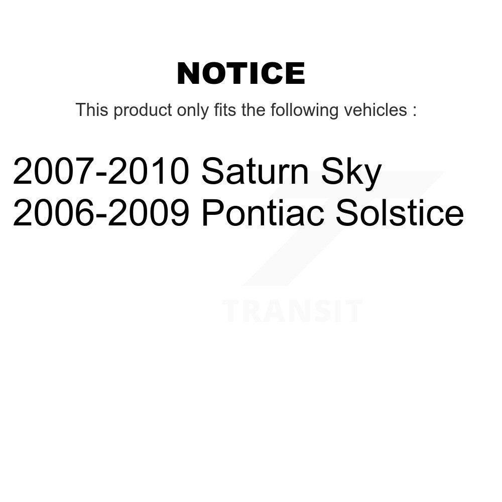 Front Ceramic Rear Semi-Metallic Disc Brake Pads Kit For Pontiac Solstice Saturn Sky KNF-100557