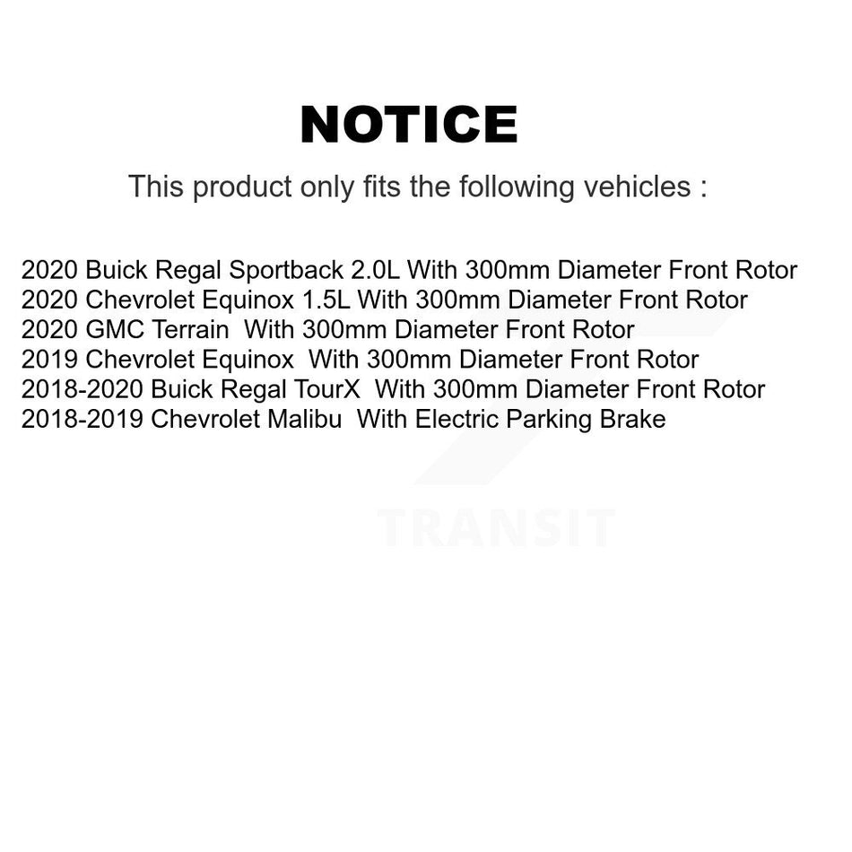 AmeriBRAKES Front Rear Ceramic Disc Brake Pads Kit For Chevrolet Equinox Malibu GMC Terrain Buick Regal TourX Sportback KNF-100568