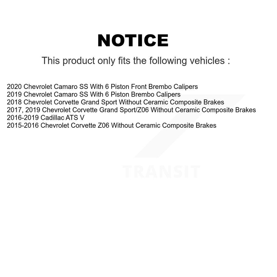 Front Semi-Metallic Rear Ceramic Disc Brake Pads Kit For Chevrolet Corvette Cadillac ATS KNF-100572