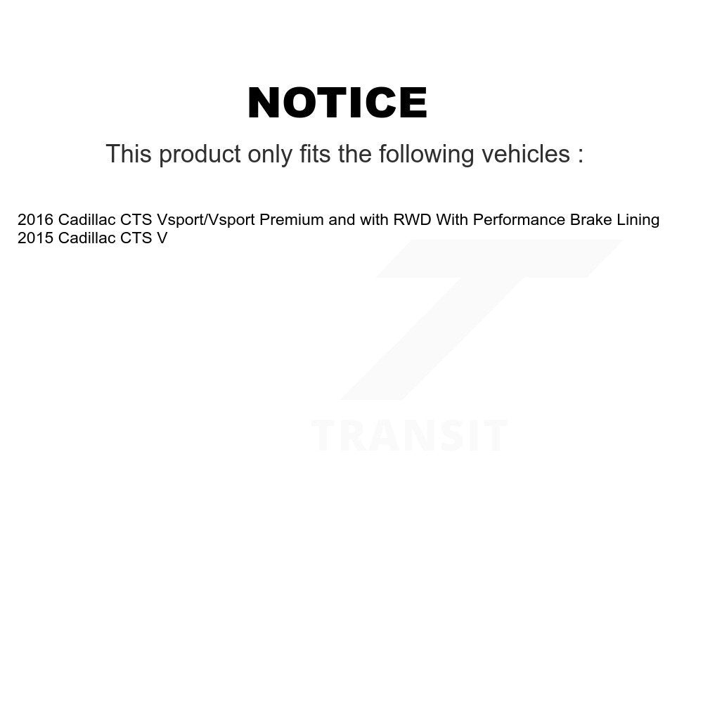 Front Semi-Metallic Rear Ceramic Disc Brake Pads Kit For Cadillac CTS KNF-100574