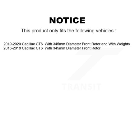 Front Semi-Metallic Rear Ceramic Disc Brake Pads Kit For Cadillac CT6 KNF-100580
