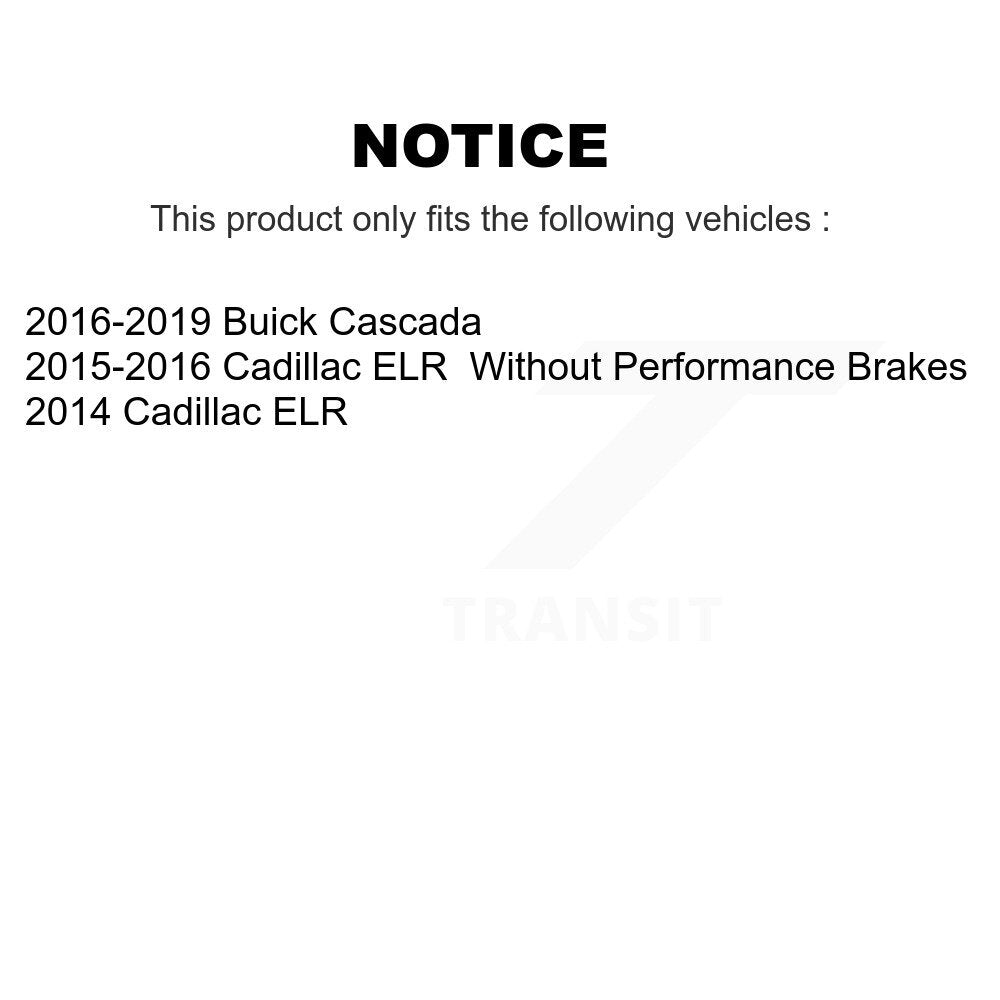 Front Rear Ceramic Disc Brake Pads Kit For Cadillac ELR Buick Cascada KNF-100613