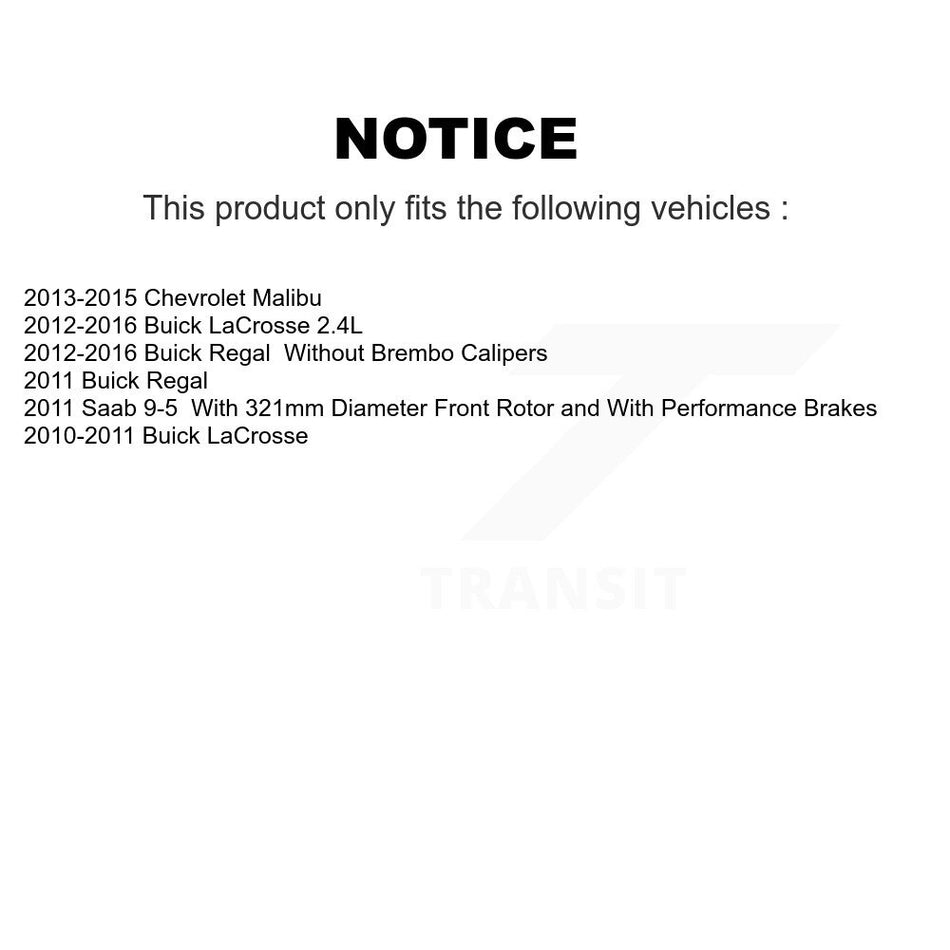 Front Rear Ceramic Disc Brake Pads Kit For Buick Chevrolet Malibu LaCrosse Regal Saab 9-5 KNF-100617