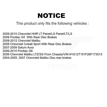 Front Rear Ceramic Disc Brake Pads Kit For Chevrolet Malibu Pontiac G6 Cobalt G5 HHR Aura KNF-100643