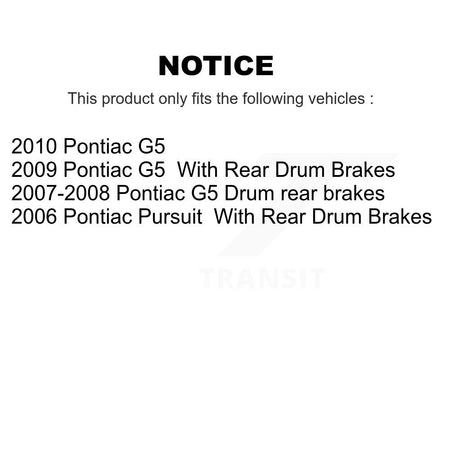 Front Rear Ceramic Disc Brake Pads Kit For Pontiac G5 Pursuit KNF-100648
