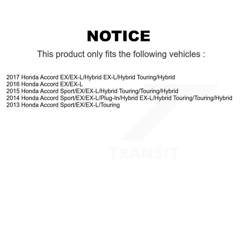 AmeriBRAKES Front Rear Ceramic Disc Brake Pads Kit For Honda Accord KNF-100692