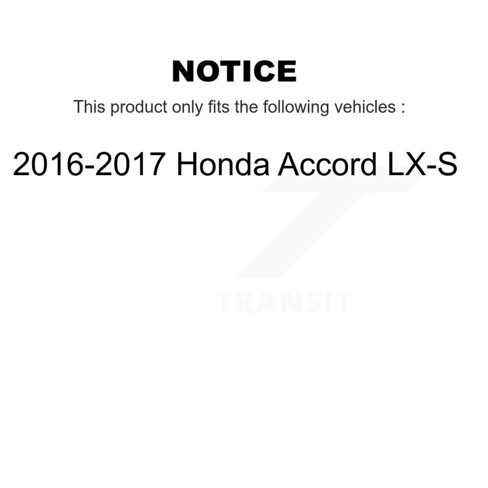 AmeriBRAKES Front Rear Ceramic Disc Brake Pads Kit For 2016-2017 Honda Accord LX-S KNF-100694