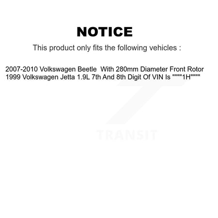 Front Rear Semi-Metallic Disc Brake Pads Kit For Volkswagen Beetle Jetta KNF-100730