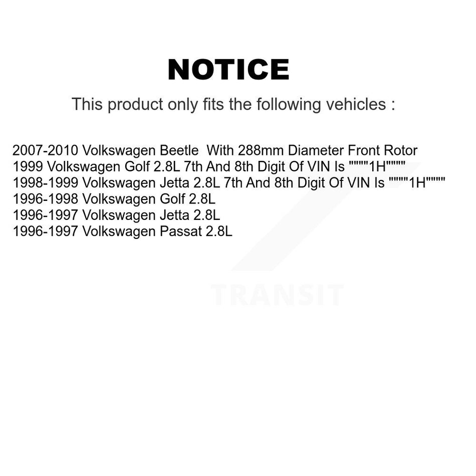 AmeriBRAKES Front Rear Semi-Metallic Disc Brake Pads Kit For Volkswagen Beetle Jetta Golf Passat KNF-100733