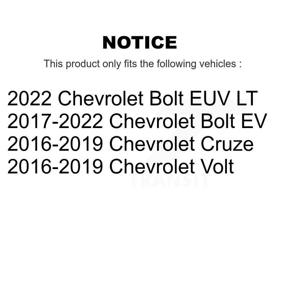 AmeriBRAKES Front Rear Ceramic Disc Brake Pads Kit For Chevrolet Cruze Volt Bolt EV EUV KNF-100736