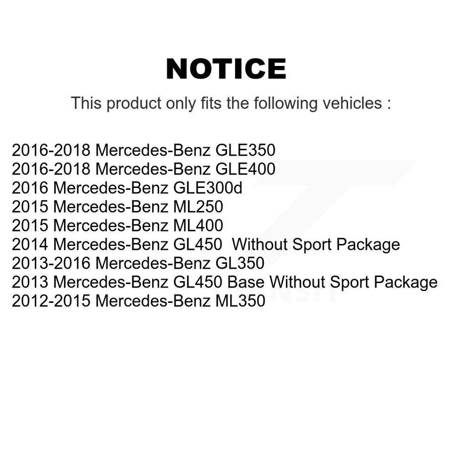 AmeriBRAKES Front Rear Ceramic Disc Brake Pads Kit For Mercedes-Benz ML350 GLE350 GL450 GL350 ML400 GLE400 ML250 GLE300d KNF-100737