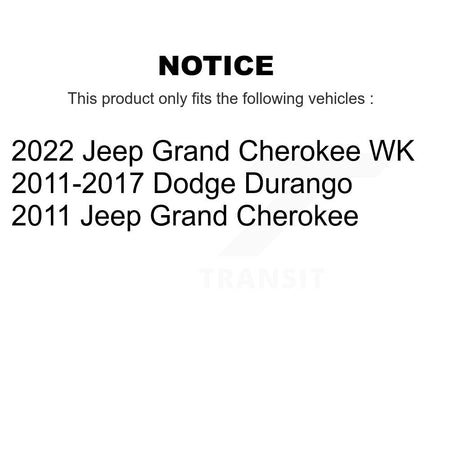 Front Rear Ceramic Disc Brake Pads Kit For Dodge Durango Jeep Grand Cherokee WK KNF-100742