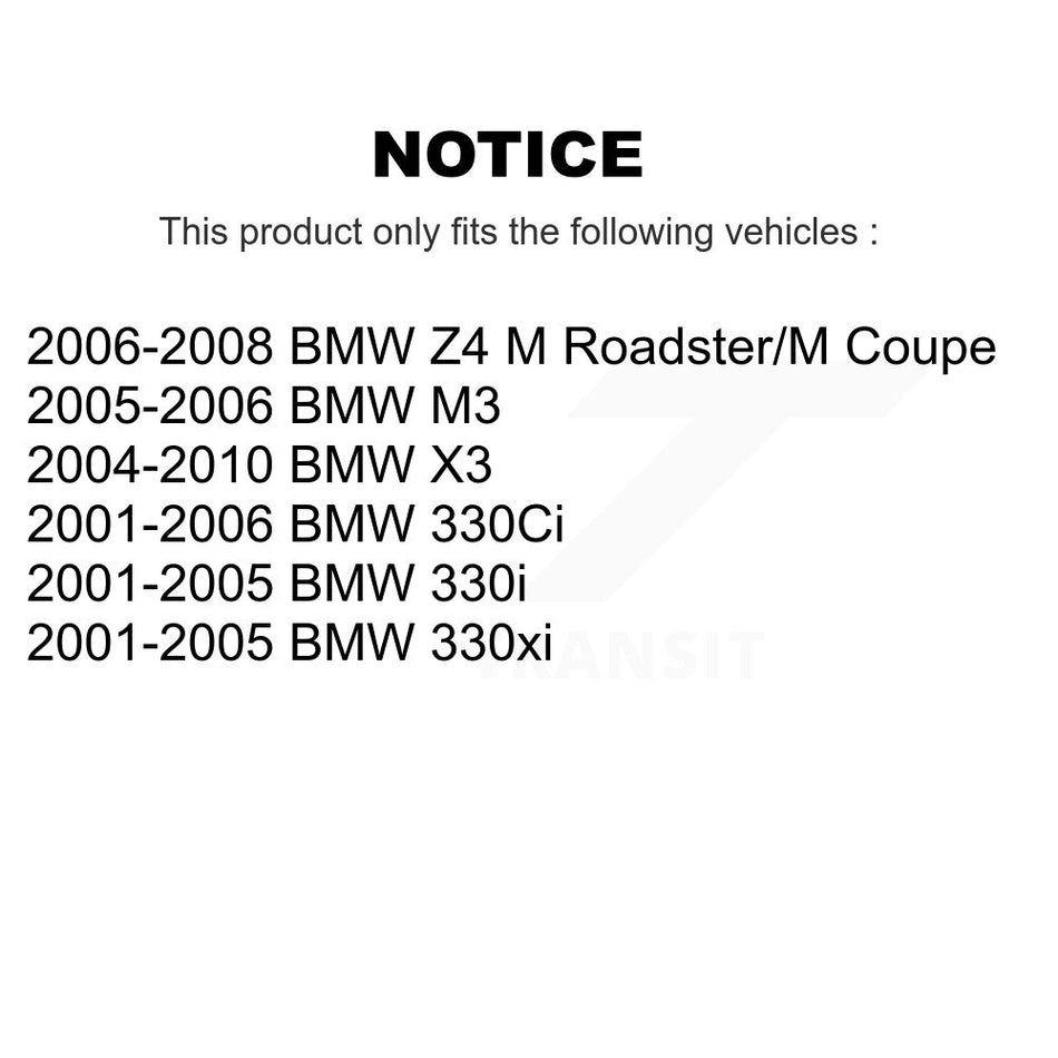 AmeriBRAKES Front Rear Semi-Metallic Disc Brake Pads Kit For BMW X3 330Ci 330i Z4 330xi M3 KNF-100749