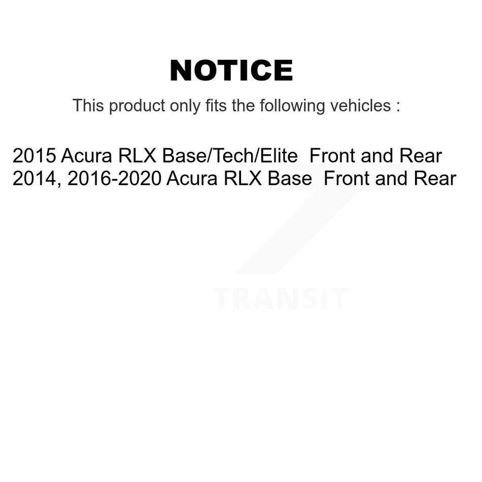 AmeriBRAKES Front Rear Ceramic Disc Brake Pads Kit For Acura RLX KNF-100759