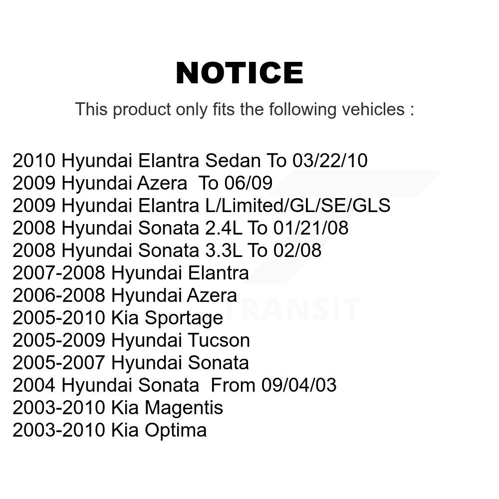 Front Rear Ceramic Disc Brake Pads Kit For Hyundai Elantra Tucson Kia Sportage Sonata KNF-100765