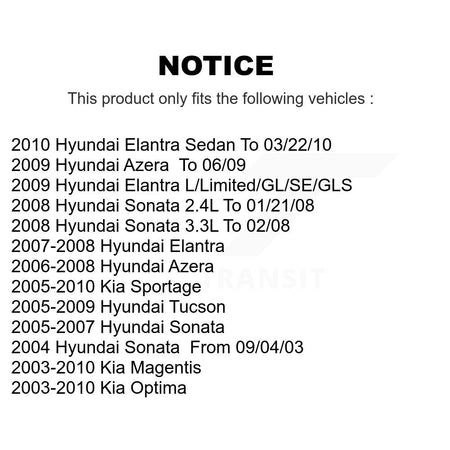 Front Rear Ceramic Disc Brake Pads Kit For Hyundai Elantra Tucson Kia Sportage Sonata KNF-100765