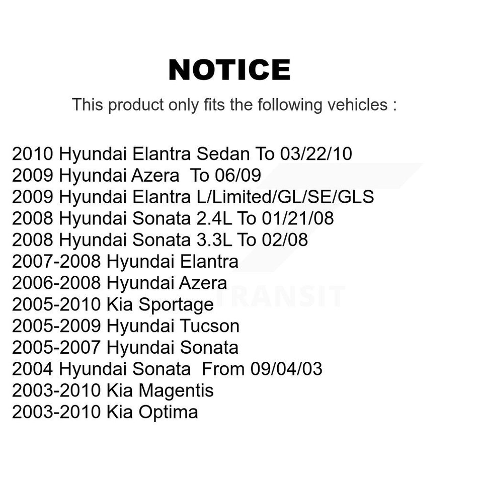 Front Rear Ceramic Disc Brake Pads Kit For Hyundai Elantra Tucson Kia Sportage Sonata KNF-100765