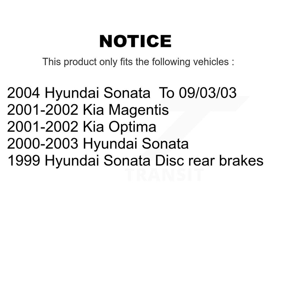 Front Rear Ceramic Disc Brake Pads Kit For Hyundai Sonata Kia Optima Magentis KNF-100776