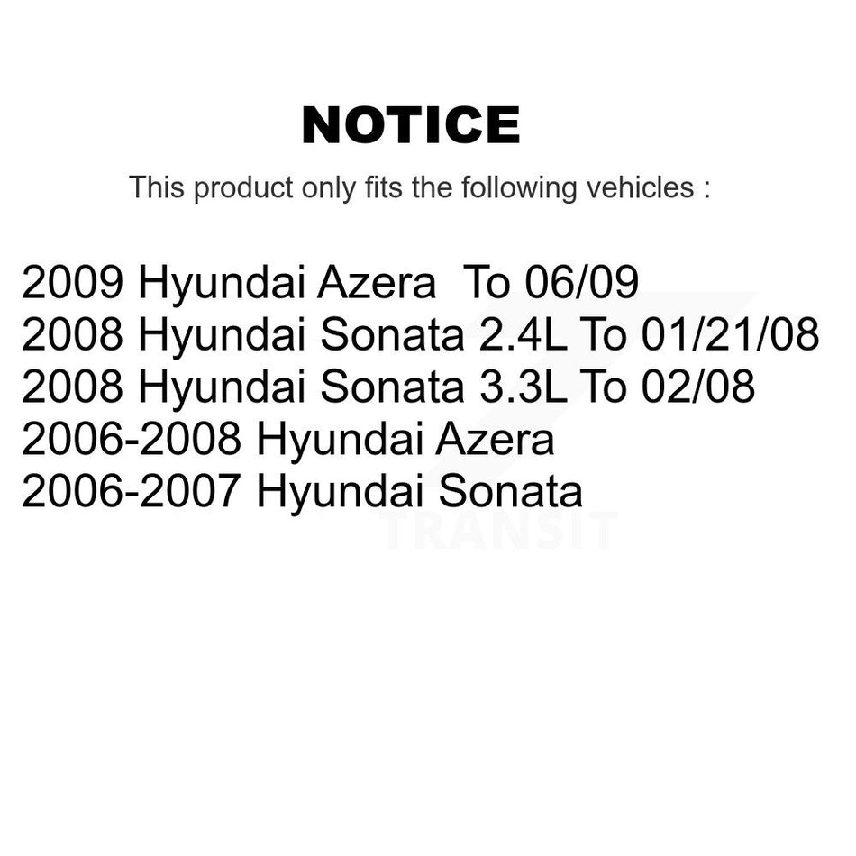 AmeriBRAKES Front Rear Ceramic Disc Brake Pads Kit For Hyundai Sonata Azera KNF-100779