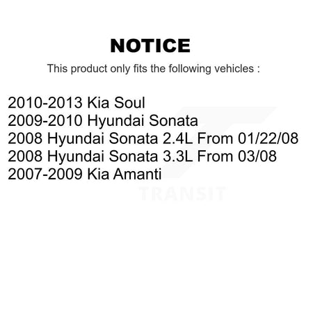 Front Rear Ceramic Disc Brake Pads Kit For Kia Soul Hyundai Sonata Amanti KNF-100784