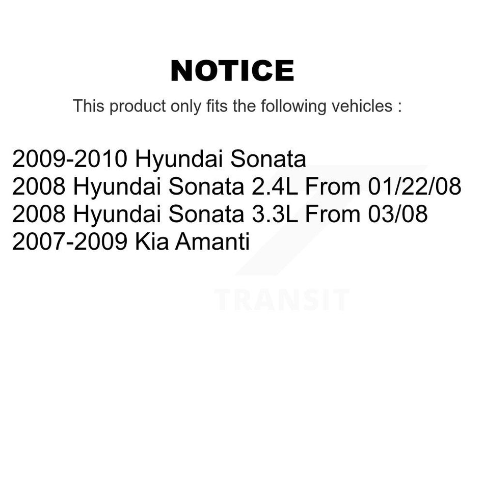 AmeriBRAKES Front Rear Ceramic Disc Brake Pads Kit For Hyundai Sonata Kia Amanti KNF-100788