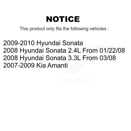 Front Rear Ceramic Disc Brake Pads Kit For Hyundai Sonata Kia Amanti KNF-100789