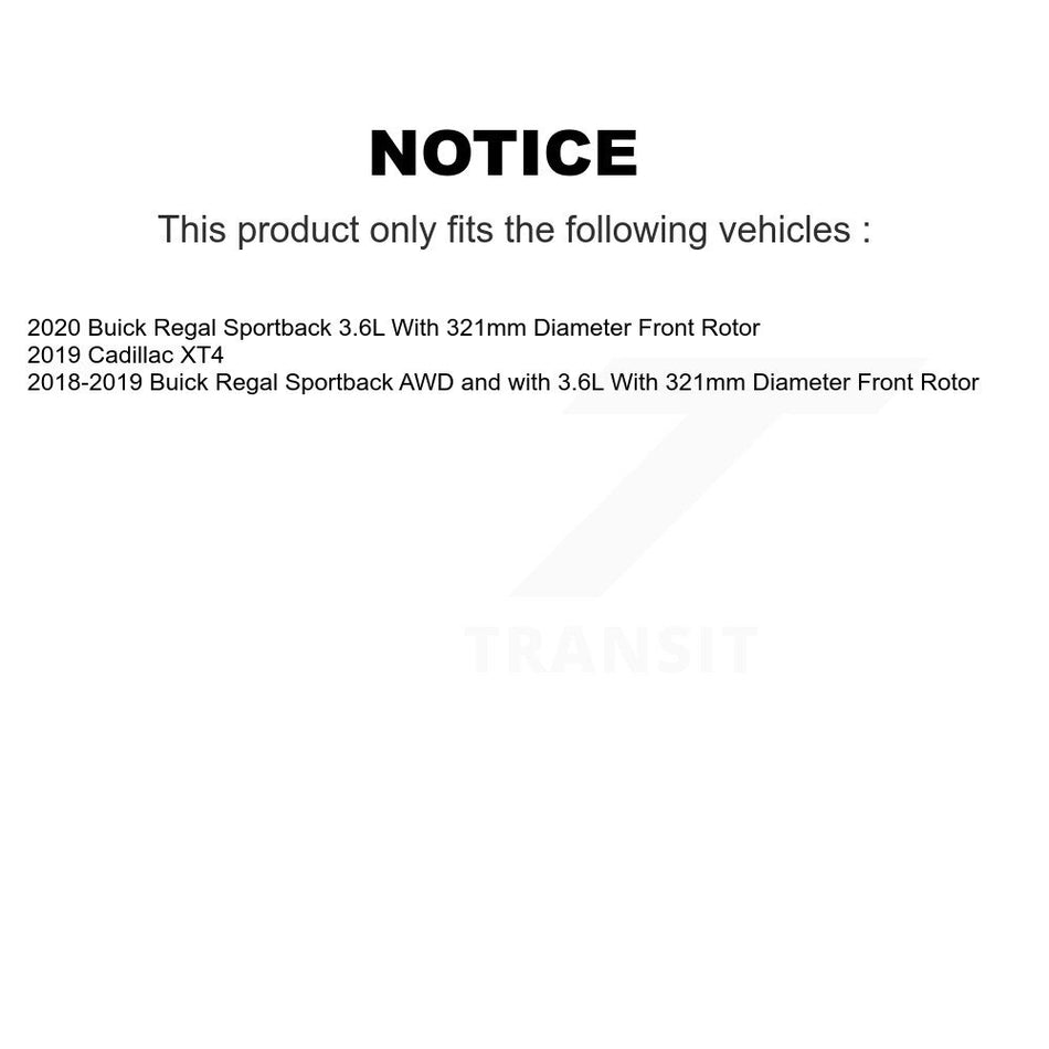 AmeriBRAKES Front Rear Ceramic Disc Brake Pads Kit For Cadillac XT4 Buick Regal Sportback KNF-100806