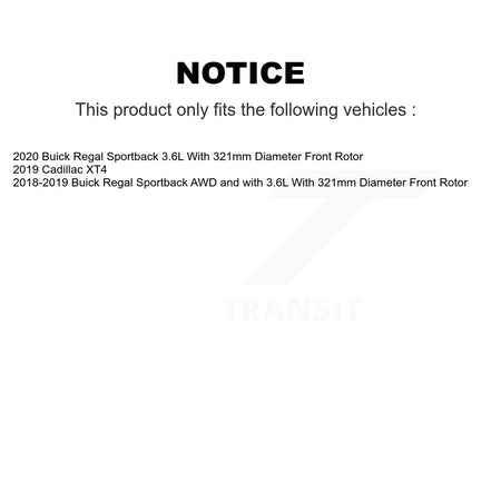 Front Rear Ceramic Disc Brake Pads Kit For Cadillac XT4 Buick Regal Sportback KNF-100807