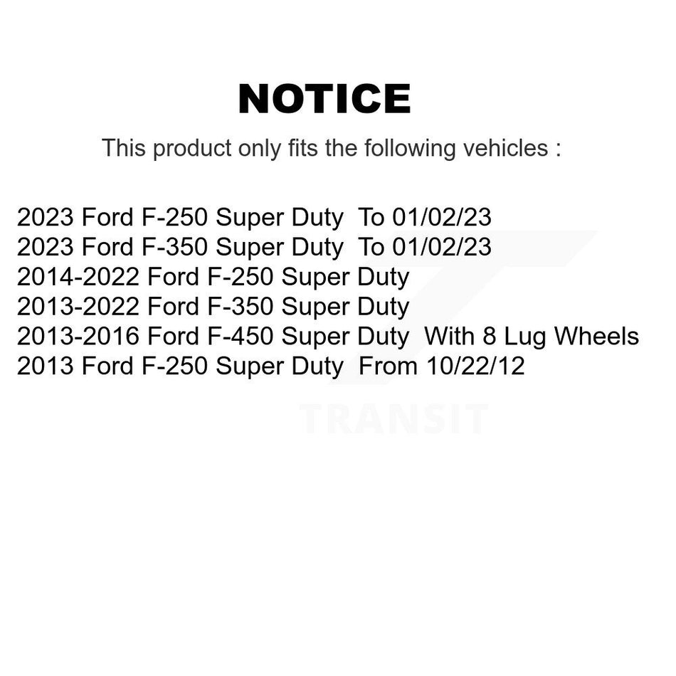 Front Rear Semi-Metallic Disc Brake Pads Kit For Ford F-350 Super Duty F-250 F-450 KNF-100830