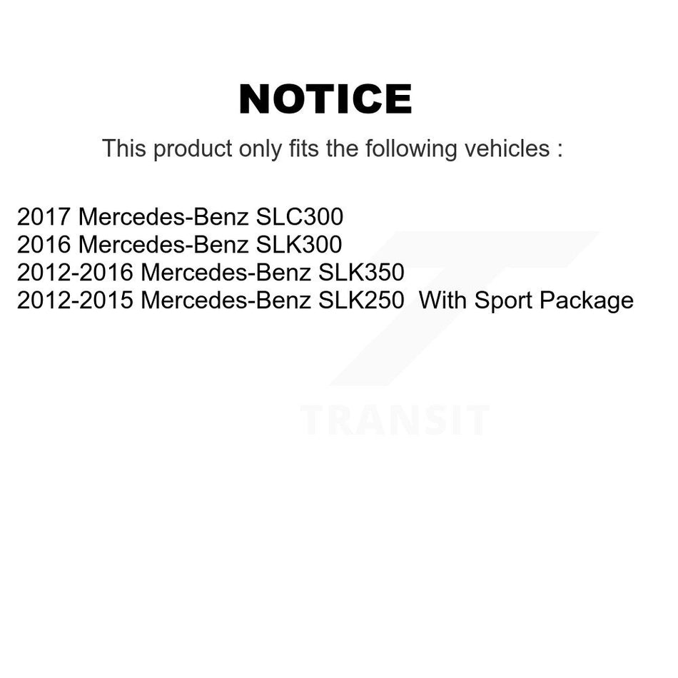 AmeriBRAKES Front Rear Semi-Metallic Disc Brake Pads Kit For Mercedes-Benz SLK250 SLK350 SLK300 SLC300 KNF-100889