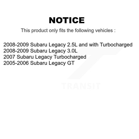 Front Ceramic Rear Semi-Metallic Disc Brake Pads Kit For Subaru Legacy KNF-100897