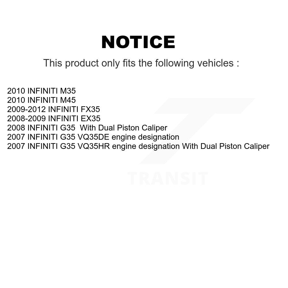 Front Semi-Metallic Rear Ceramic Disc Brake Pads Kit For INFINITI G35 FX35 EX35 M35 M45 KNF-100914