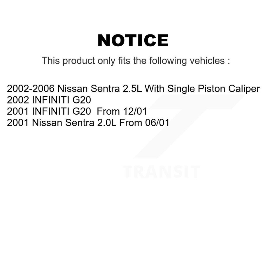 AmeriBRAKES Front Rear Ceramic Disc Brake Pads Kit For Nissan Sentra INFINITI G20 KNF-100936