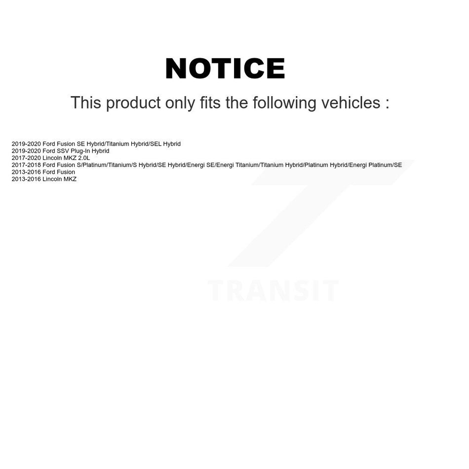 Front Ceramic Rear Semi-Metallic Disc Brake Pads Kit For Ford Fusion Lincoln MKZ SSV KNF-100946