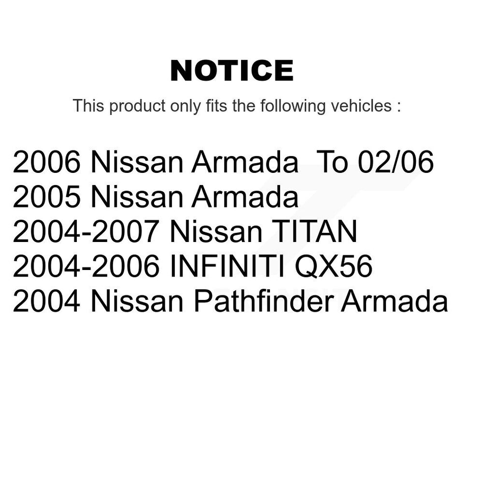 Front Rear Ceramic Disc Brake Pads Kit For Nissan TITAN INFINITI QX56 Armada Pathfinder KNF-100981