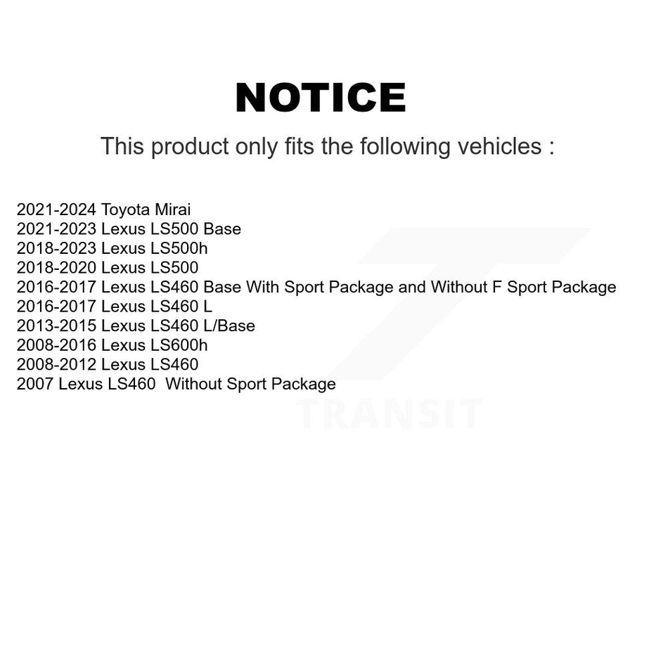 AmeriBRAKES Front Rear Ceramic Disc Brake Pads Kit For Lexus LS460 LS500 LS600h LS500h KNF-100990