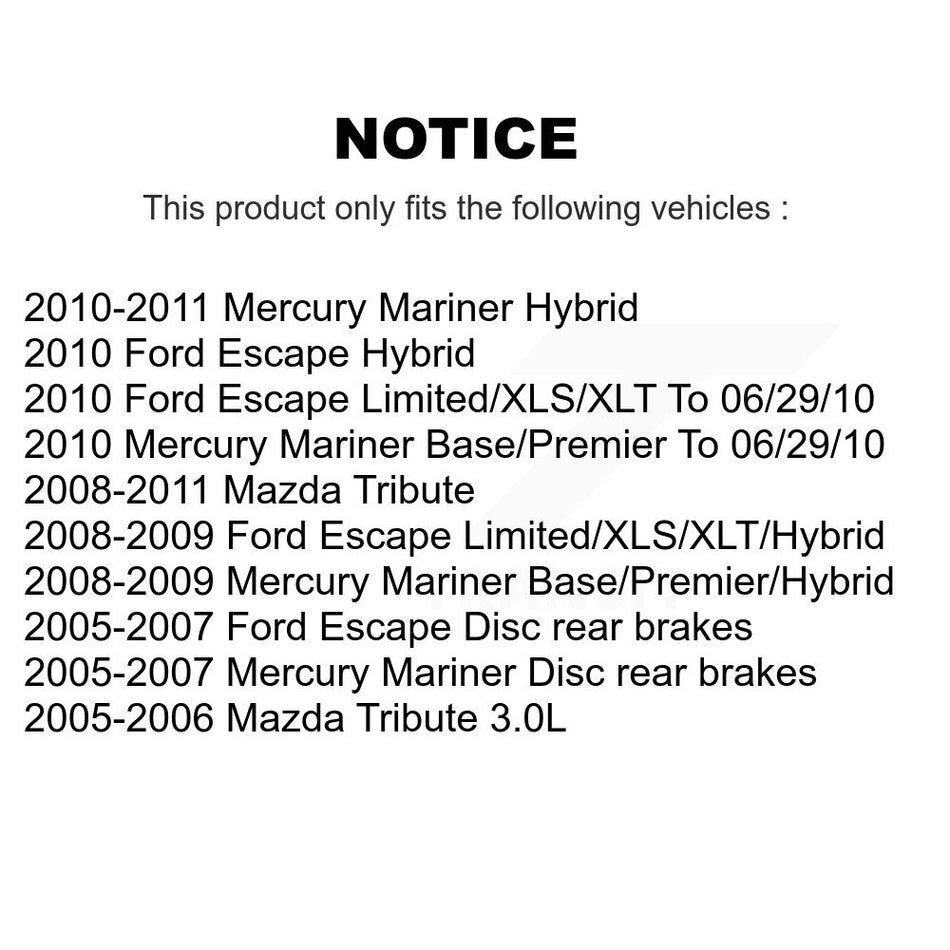 AmeriBRAKES Front Rear Semi-Metallic Disc Brake Pads Kit For Ford Escape Mercury Mariner Mazda Tribute KNF-101056