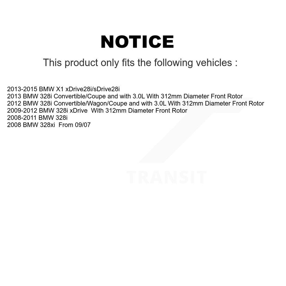 AmeriBRAKES Front Rear Semi-Metallic Disc Brake Pads Kit For BMW 328i xDrive X1 328xi 323i KNF-101103