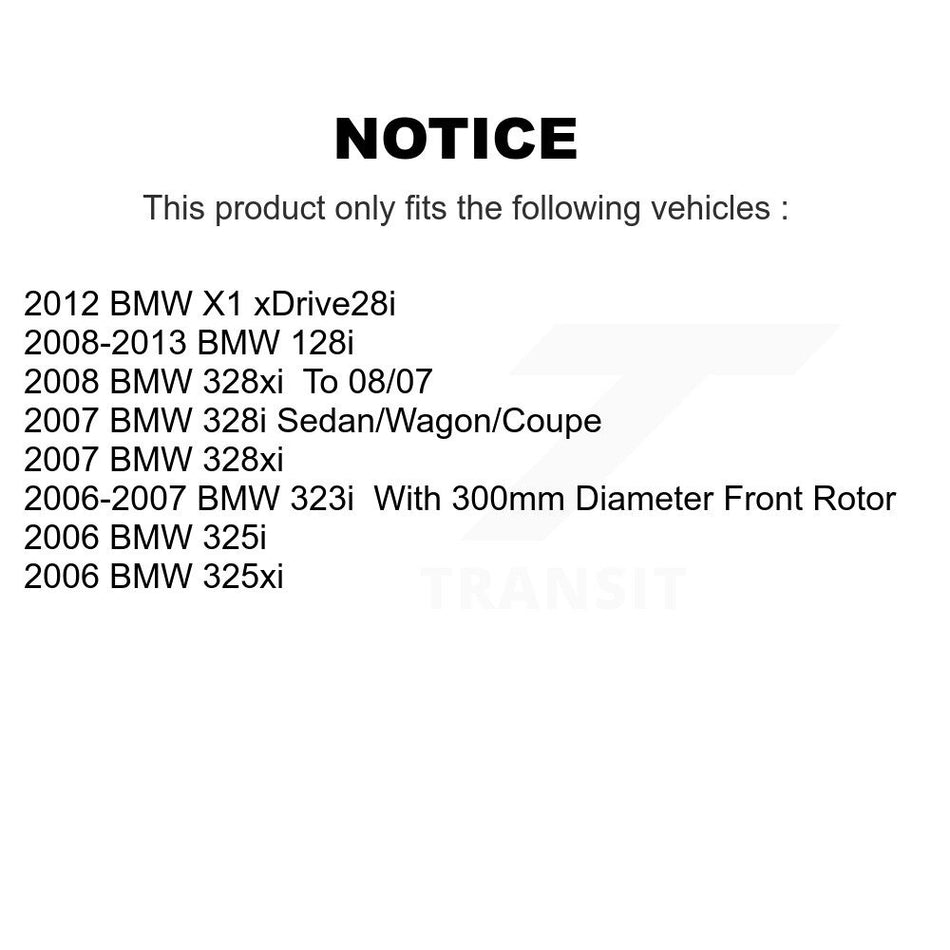 AmeriBRAKES Front Rear Semi-Metallic Disc Brake Pads Kit For BMW 328i 325i 328xi 128i 325xi X1 120i 323i KNF-101104