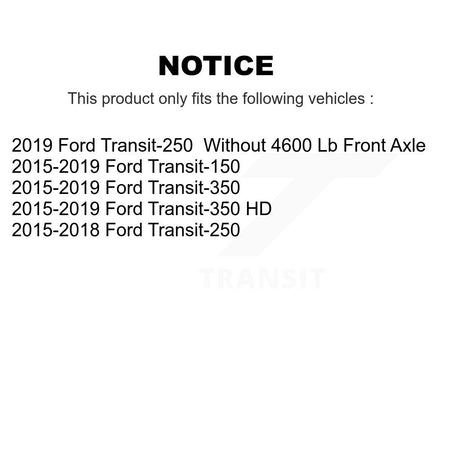Front Rear Semi-Metallic Disc Brake Pads Kit For Ford Transit-250 Transit-150 Transit-350 KNF-101136