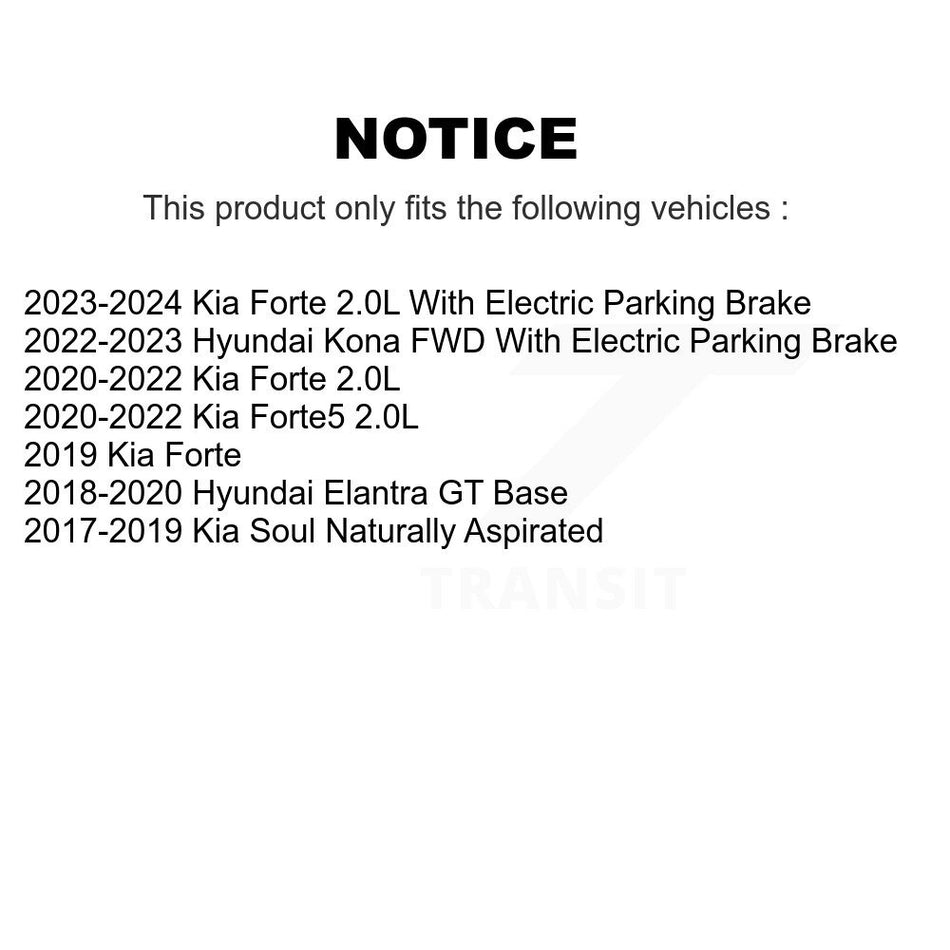 AmeriBRAKES Front Rear Ceramic Disc Brake Pads Kit For Kia Soul Forte Hyundai Elantra GT Kona Forte5 KNF-101154