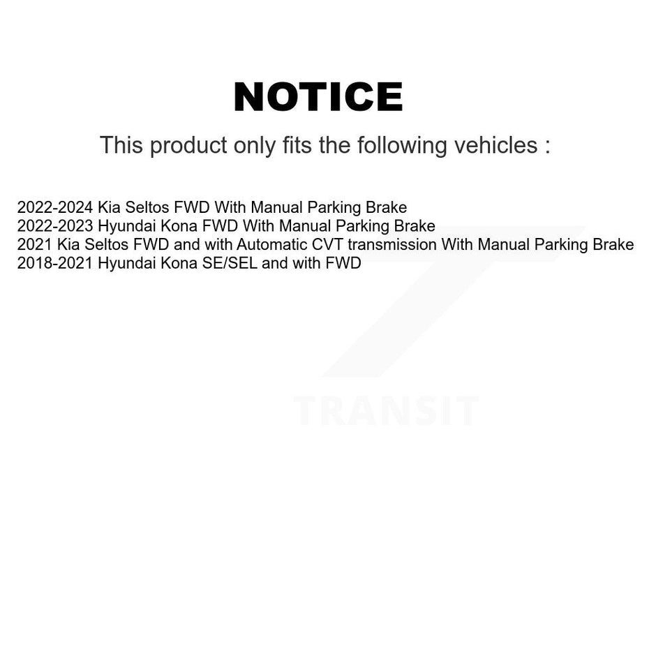 AmeriBRAKES Front Rear Ceramic Disc Brake Pads Kit For Hyundai Kona Kia Seltos KNF-101156