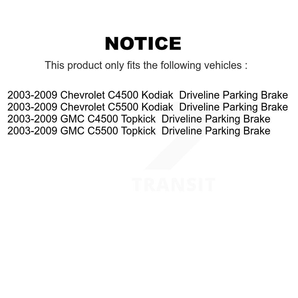 AmeriBRAKES Front Rear Semi-Metallic Disc Brake Pads Kit For 2003-2009 Chevrolet C4500 Kodiak GMC C5500 Topkick 2 Piston Caliper Driveline Parking KNF-101158