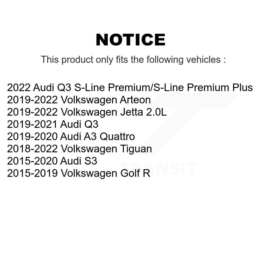 AmeriBRAKES Front Rear Ceramic Disc Brake Pads Kit For Volkswagen Tiguan Jetta Audi Golf R S3 Q3 Arteon KNF-101159