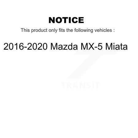 Front Semi-Metallic Rear Ceramic Disc Brake Pads Kit For 2016-2020 Mazda MX-5 Miata KNF-101164