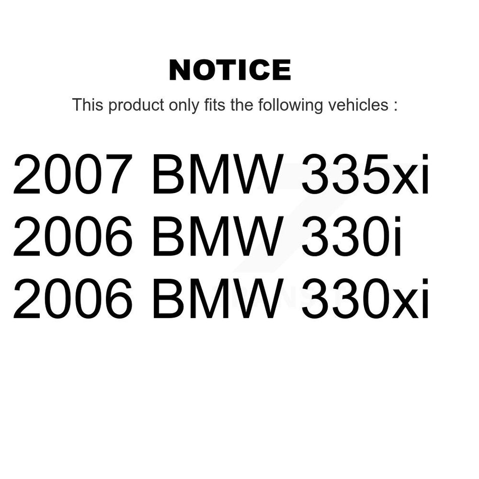 AmeriBRAKES Front Rear Semi-Metallic Disc Brake Pads Kit For BMW 330i 330xi 335xi KNF-101186